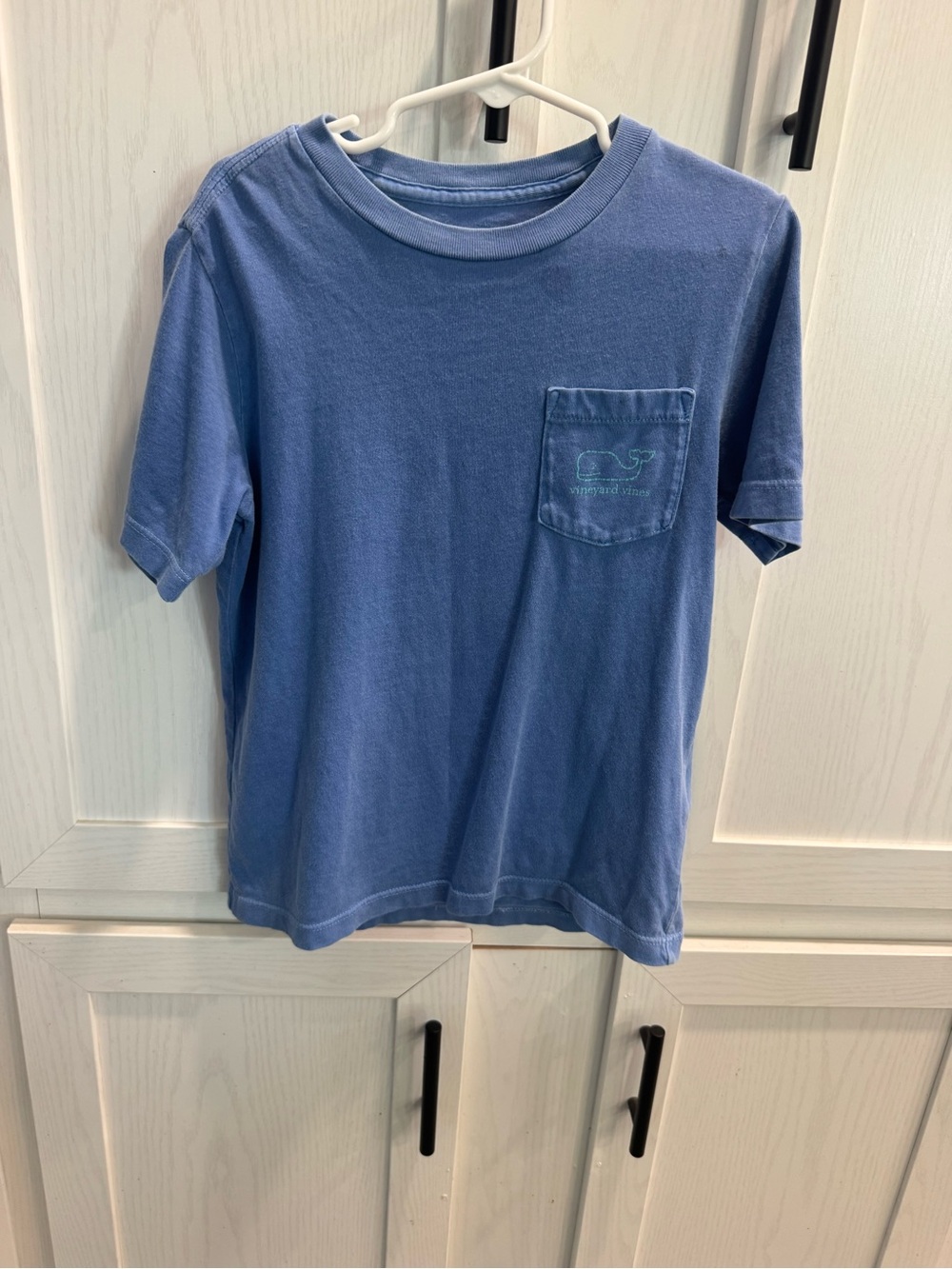 Vineyard Vines Kids Blue Pocket Tee with Whale Logo